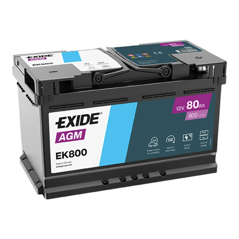Автомобильный аккумулятор EXIDE Start-Stop AGM 6СТ-80Ah АзЕ 800A