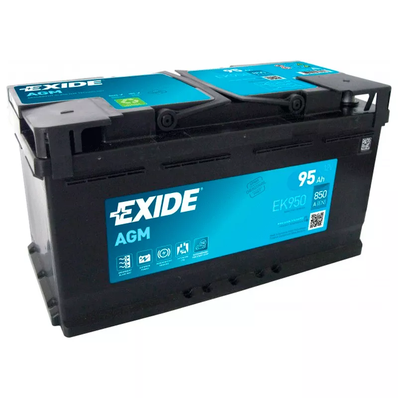 Автомобільний акумулятор EXIDE Start-Stop AGM 6СТ-95Ah АзЕ 850A (EN) EK950 (77878)