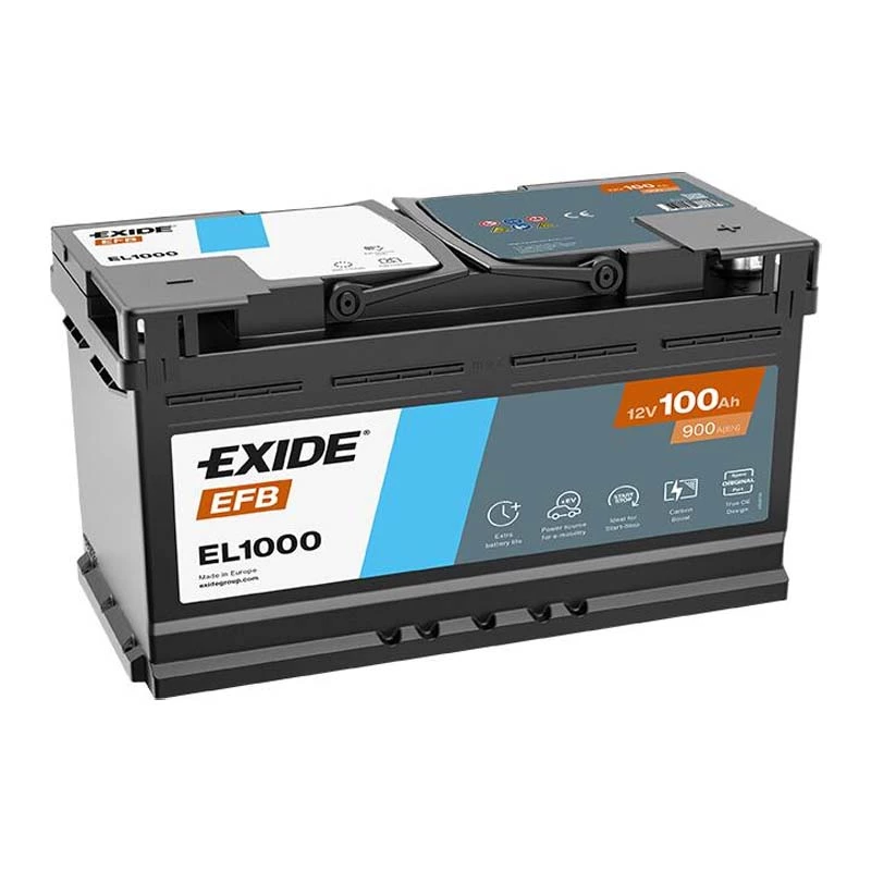 Автомобільний акумулятор EXIDE EFB 6СТ-100Ah Start-Stop АзЕ (EL1000)