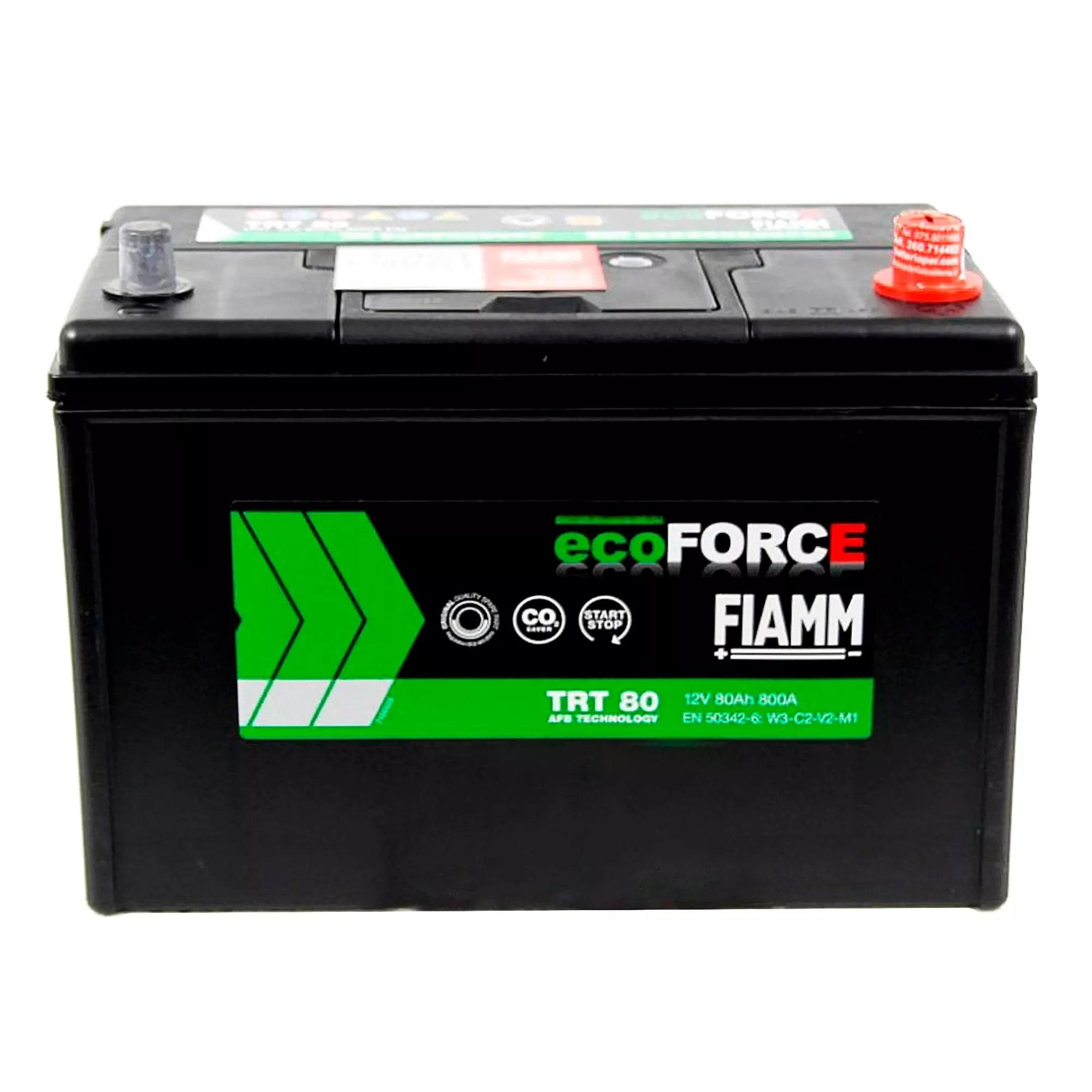 Автомобильный аккумулятор Fiamm ecoFORCE Start&Stop TRT80 6СТ-80Ah 800A АзЕ (7906401) Автомобильный аккумулятор Fiamm ecoFORCE Start&Stop TRT80 6СТ-80Ah 800A АзЕ (7906401)