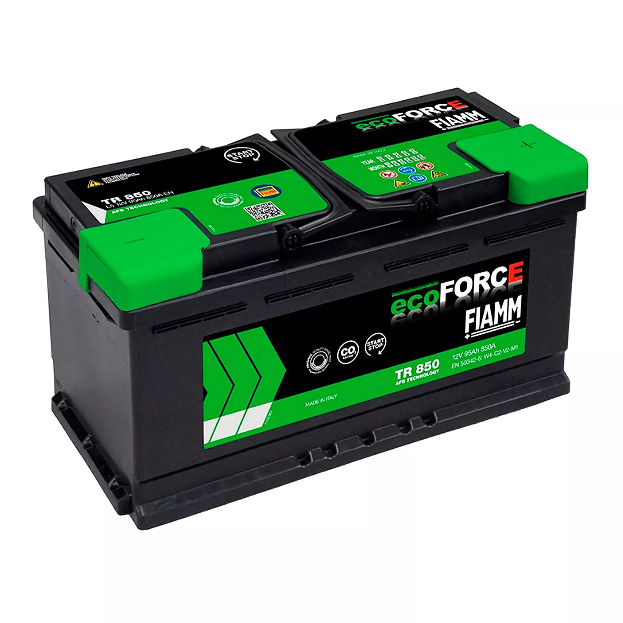 Автомобильный аккумулятор Fiamm ecoFORCE Start&Stop TR850 6СТ-95Ah 850A АзЕ (7906197) Автомобильный аккумулятор Fiamm ecoFORCE Start&Stop TR850 6СТ-95Ah 850A АзЕ (7906197)