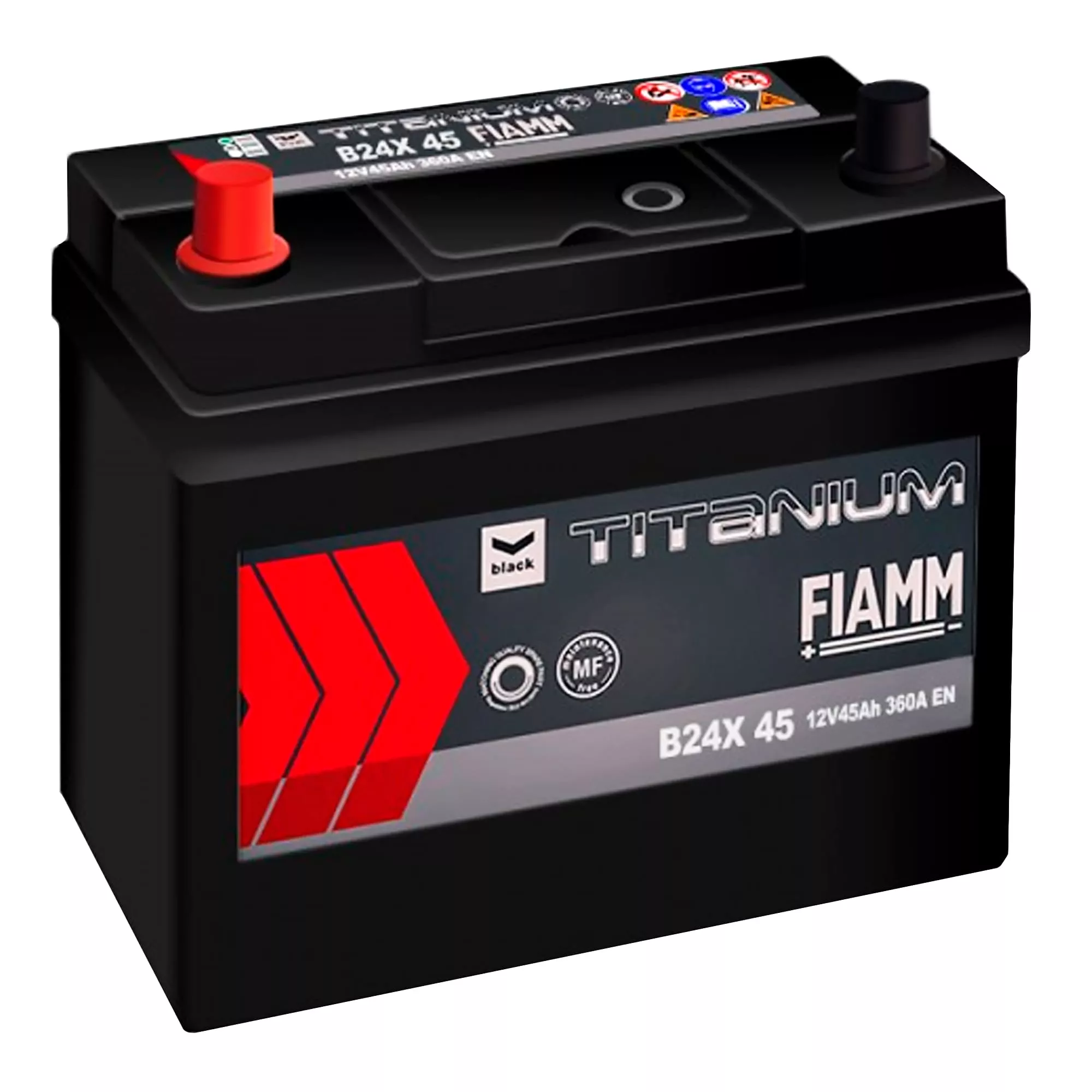 Автомобильный аккумулятор Fiamm Titanium Black B24X 6СТ-45Ah 360А Аз (7905171) Автомобильный аккумулятор Fiamm Titanium Black B24X 6СТ-45Ah 360А Аз (7905171)