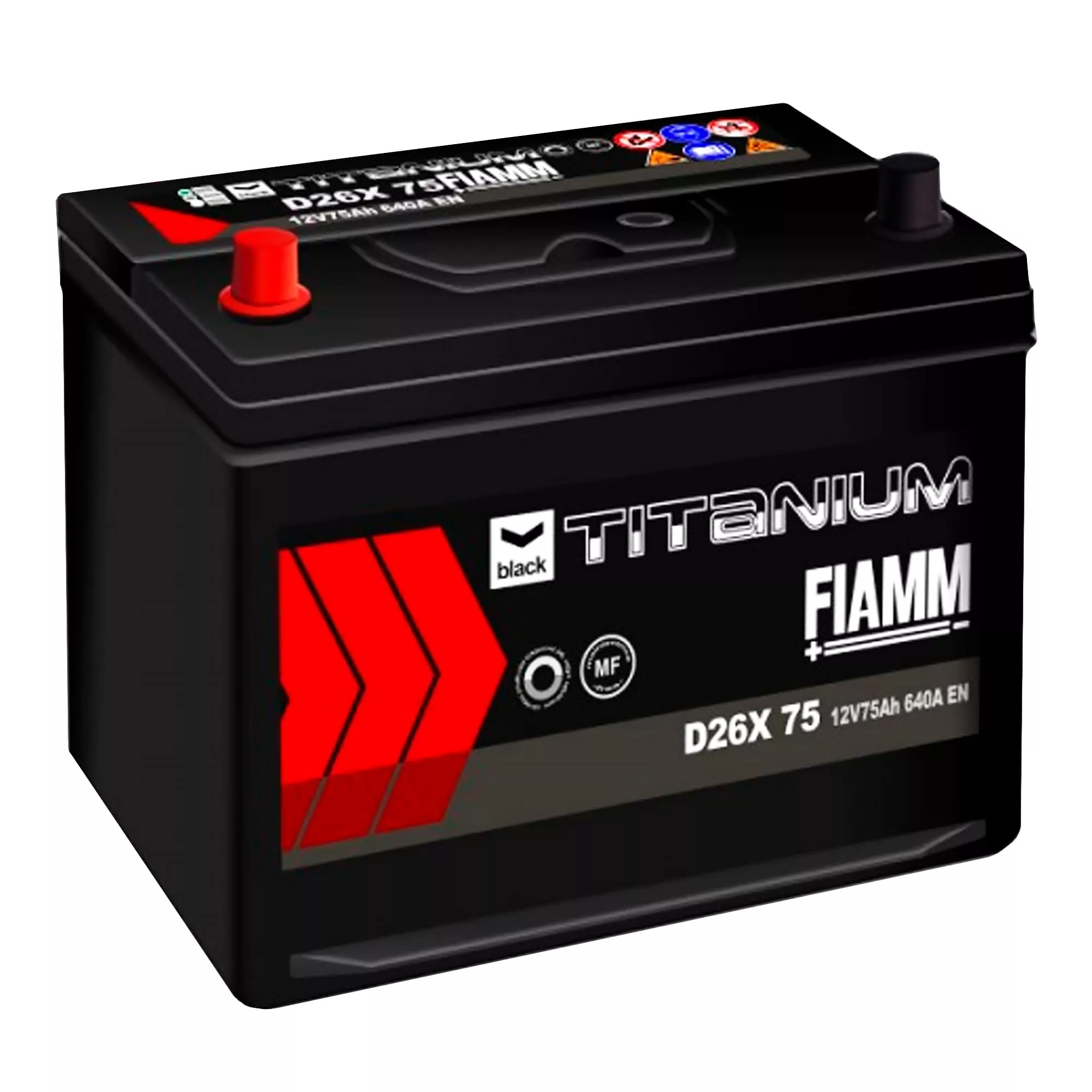 Автомобильный аккумулятор Fiamm Titanium Black D26X 75 6СТ-75Ah 640А Аз (7905189)