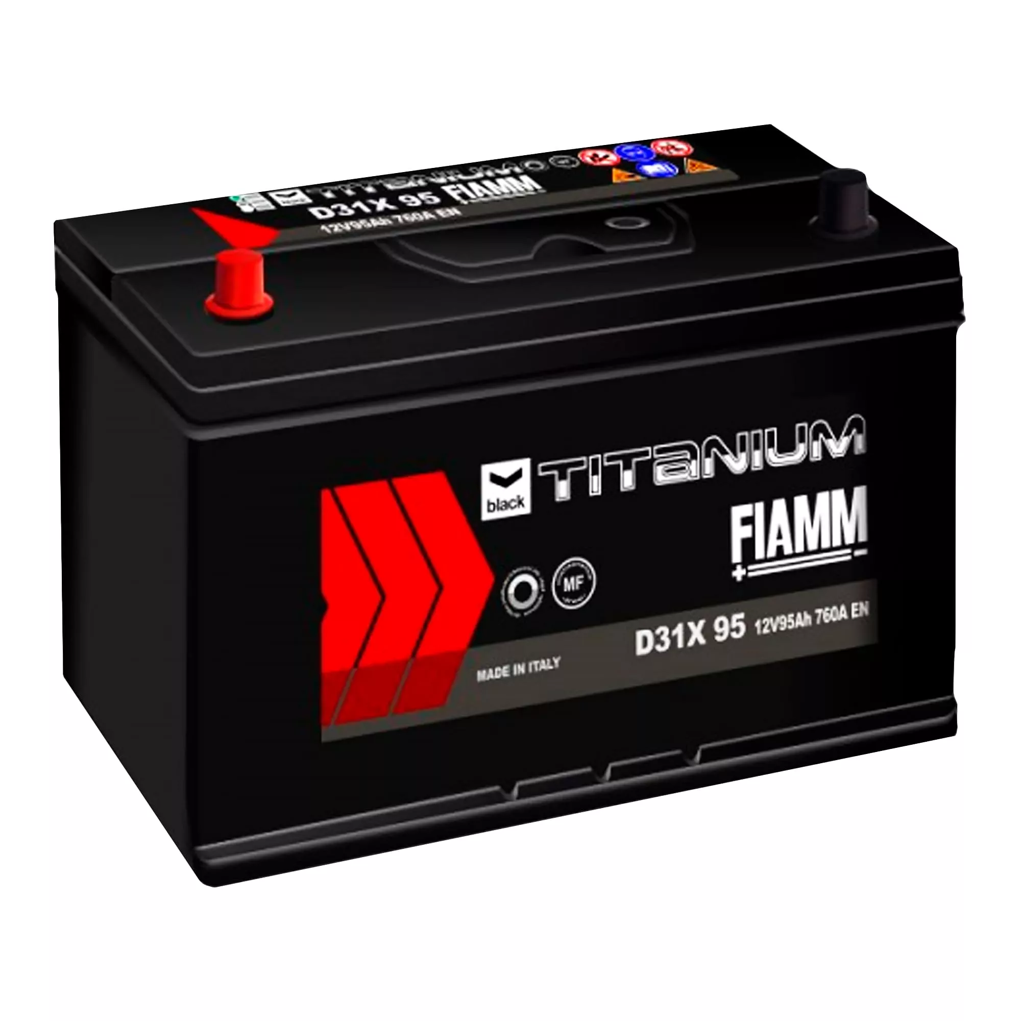 Автомобільний акумулятор Fiamm Titanium Black D31X 95 6СТ-95Ah 760A (7905195) Автомобільний акумулятор Fiamm Titanium Black D31X 95 6СТ-95Ah 760A (7905195)