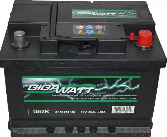 Автомобильный аккумулятор GIGAWATT 6СТ- 53 470А АзЕ (0185755300) Автомобильный аккумулятор GIGAWATT 6СТ- 53 470А АзЕ (0185755300)