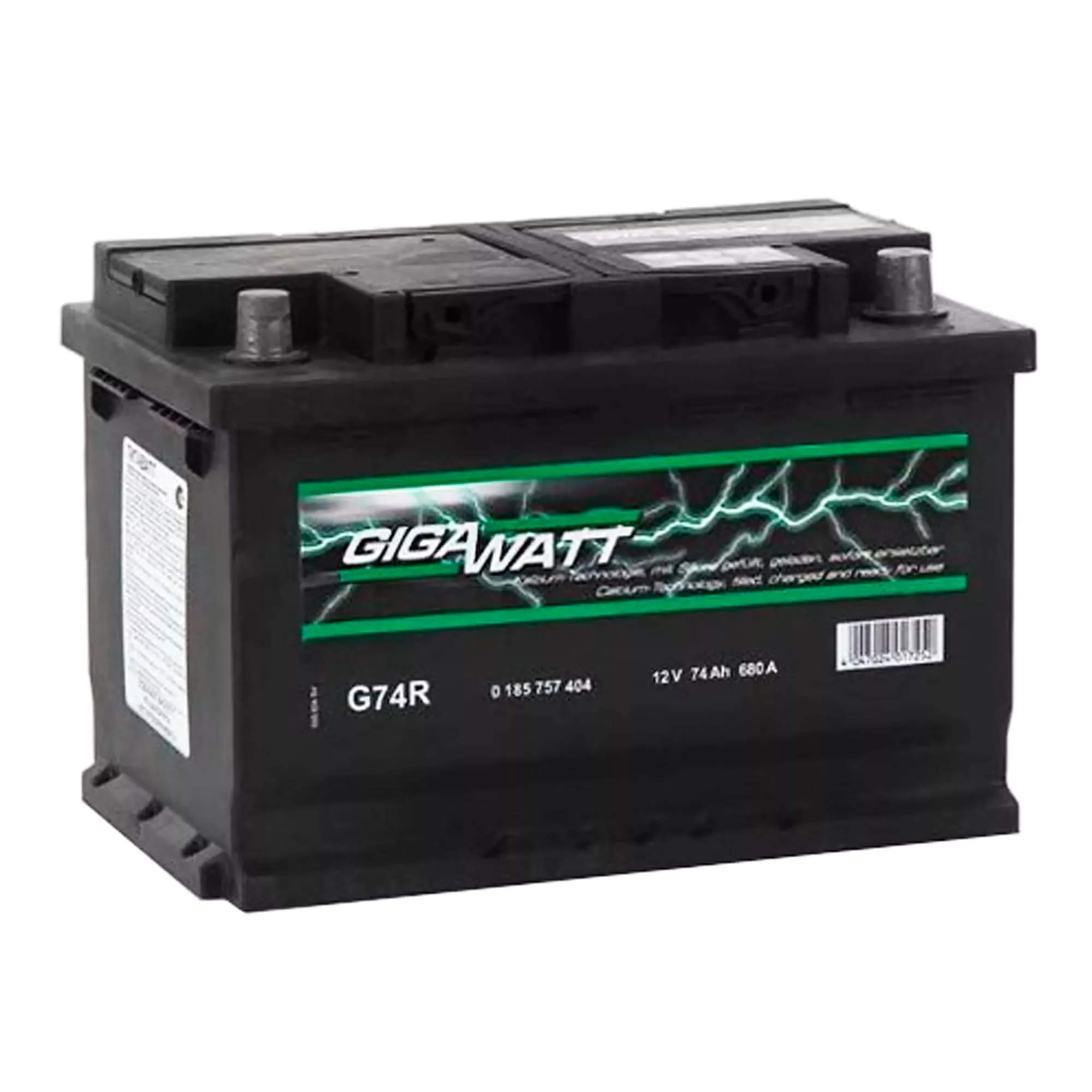 Автомобильный аккумулятор GIGAWATT G74R 6CT-74Ah 680A АзЕ (0185757404)