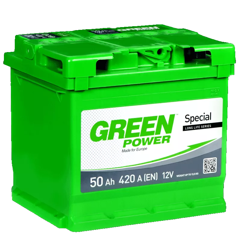 Автомобильный аккумулятор GREEN POWER 6СТ-50Ah 420A Аз (EN) (000022354) (24429)