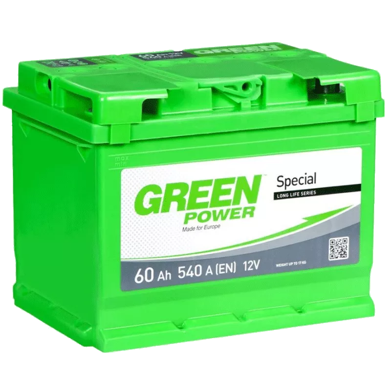 Автомобильный аккумулятор GREEN POWER 6СТ-60Ah 540A Аз (EN) (000022359) (24430)