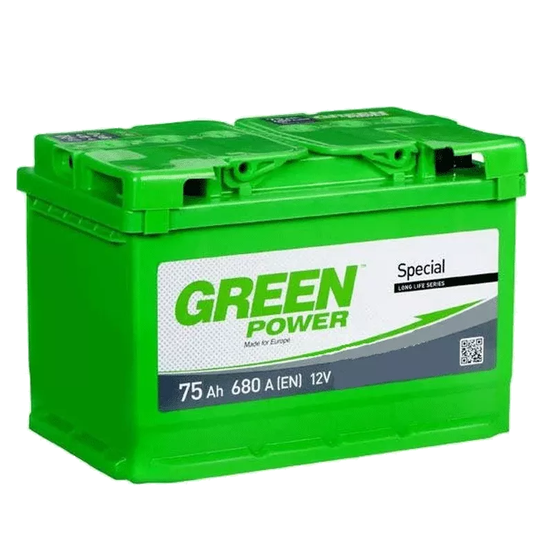 Автомобильный аккумулятор GREEN POWER 6СТ-75Ah 680A Аз (EN) (000022426) (29493)