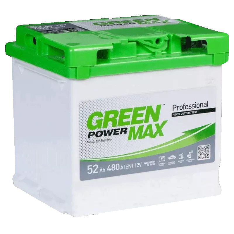 Автомобильный аккумулятор GREEN POWER MAX 6СТ-52Ah 480A Аз (EN) (000022379) (28530) Автомобильный аккумулятор GREEN POWER MAX 6СТ-52Ah 480A Аз (EN) (000022379) (28530)