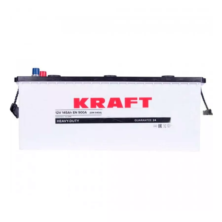 Грузовой аккумулятор KRAFT 6СТ-145Ah 900A Аз (EN) (76326) Грузовой аккумулятор KRAFT 6СТ-145Ah 900A Аз (EN) (76326)