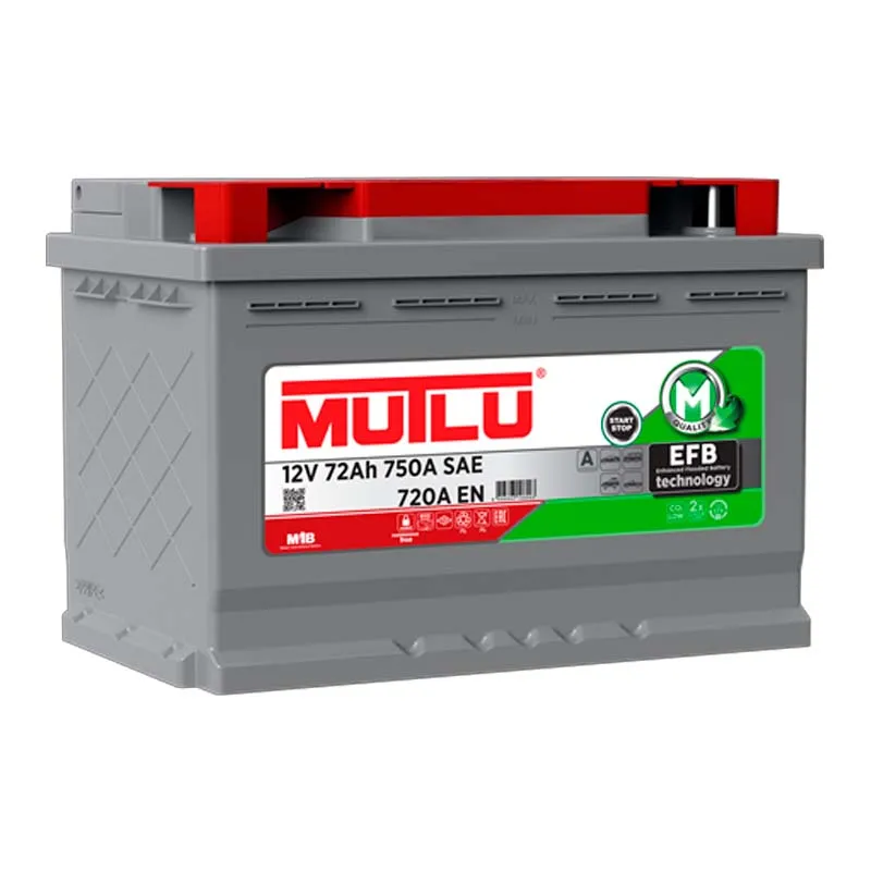 Автомобильный аккумулятор MUTLU 6СТ-72Ah АзЕ (-/+)