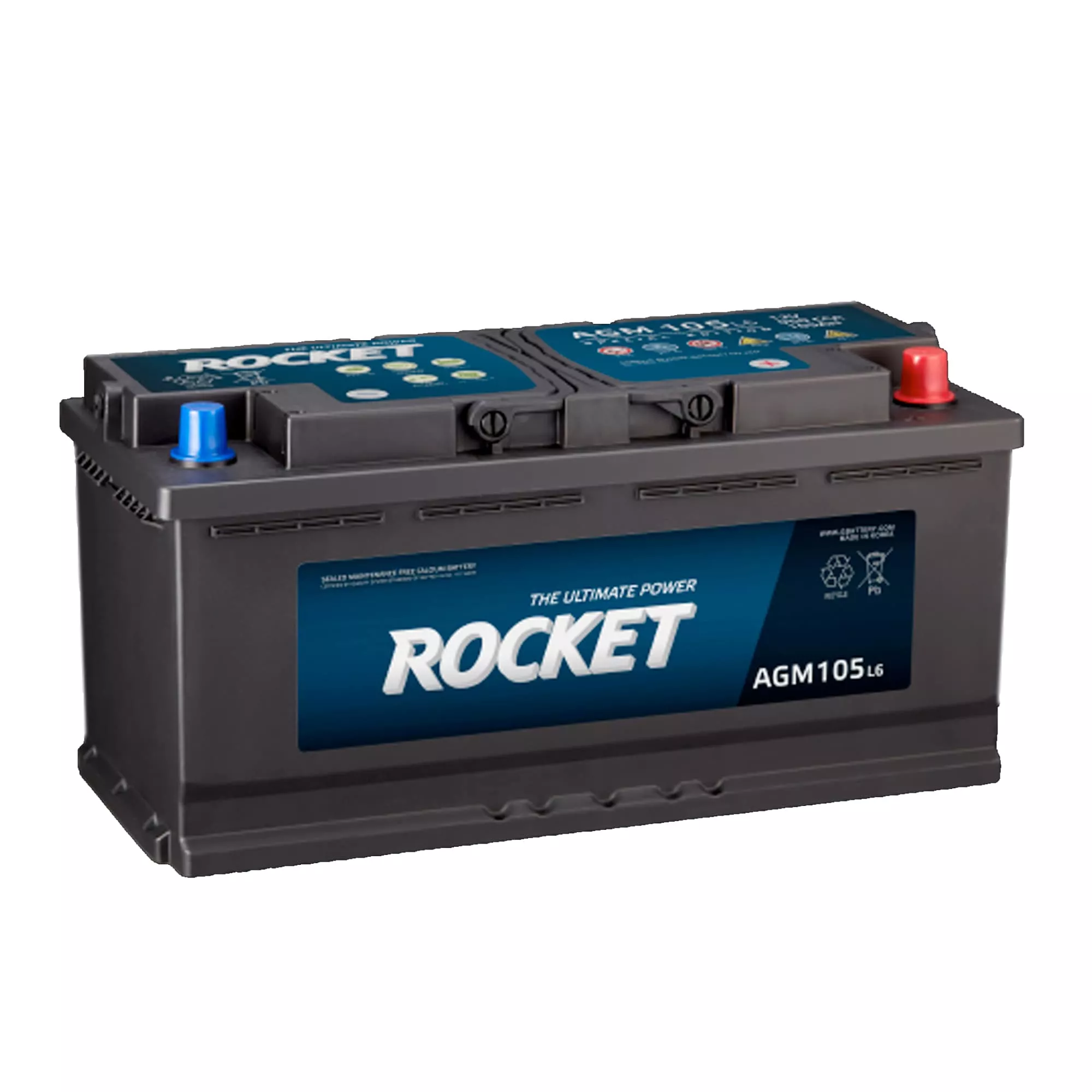 Автомобильный аккумулятор ROCKET AGM 6СТ-105Ah 950А (CCA) АзЕ (AGM L6) Автомобильный аккумулятор ROCKET AGM 6СТ-105Ah 950А (CCA) АзЕ (AGM L6)