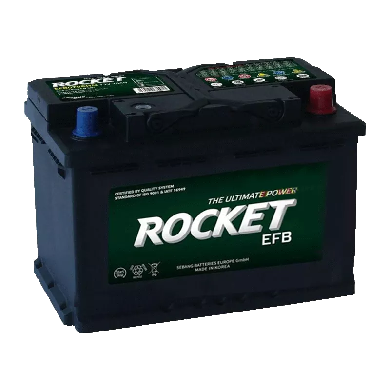 Автомобильный аккумулятор ROCKET EFB Start-Stop 6СТ-70Ah АзЕ 650A (CCA) (EFB L3)