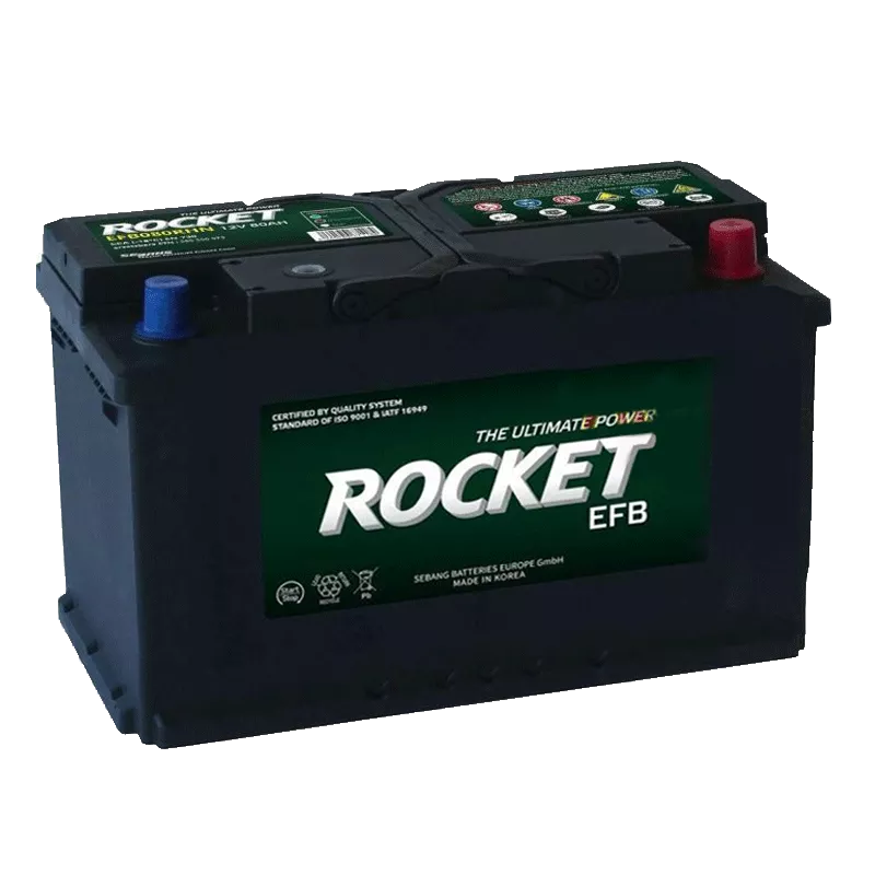 Автомобильный аккумулятор ROCKET EFB Start-Stop 6СТ-80Ah АзЕ 730A (CCA) (EFB L4) Автомобильный аккумулятор ROCKET EFB Start-Stop 6СТ-80Ah АзЕ 730A (CCA) (EFB L4)