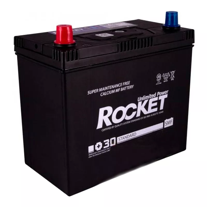 Автомобильный аккумулятор ROCKET Japan 6СТ-45Ah Аз 410A (CCA) (SMF 55B24RS) Автомобильный аккумулятор ROCKET Japan 6СТ-45Ah Аз 410A (CCA) (SMF 55B24RS)