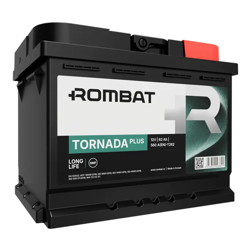 Автомобильный аккумулятор ROMBAT Tornada Plus 6CT-62Ah (T262N)