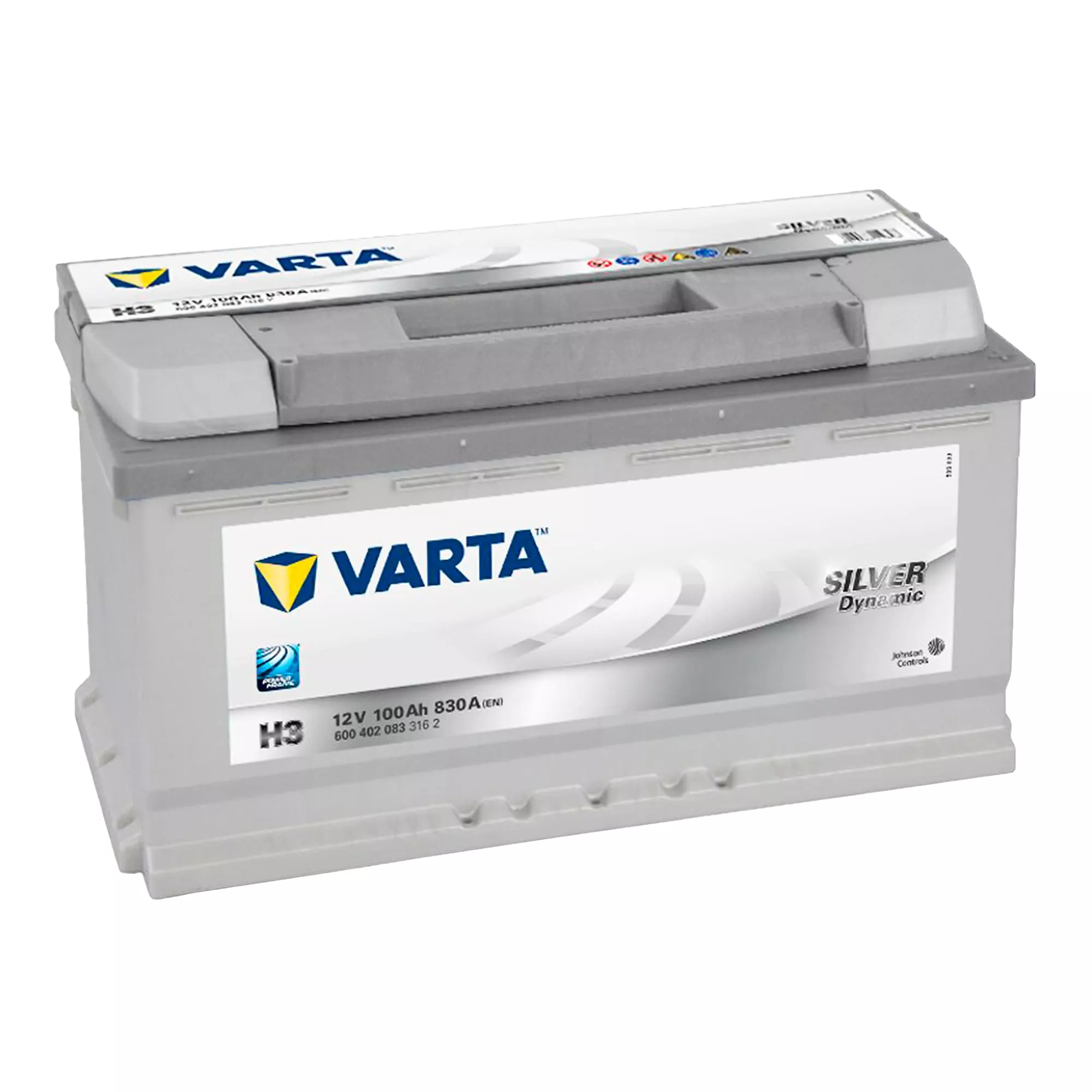 Автомобільний акумулятор VARTA 6CT-100 АзЕ 600402083 Silver Dynamic (H3)