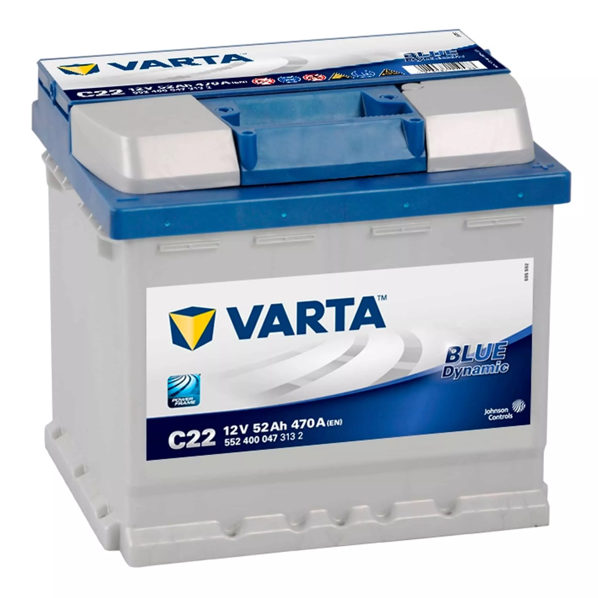 Автомобільний акумулятор VARTA 6CT-52 АзЕ 552400047 Blue Dynamic (C22)