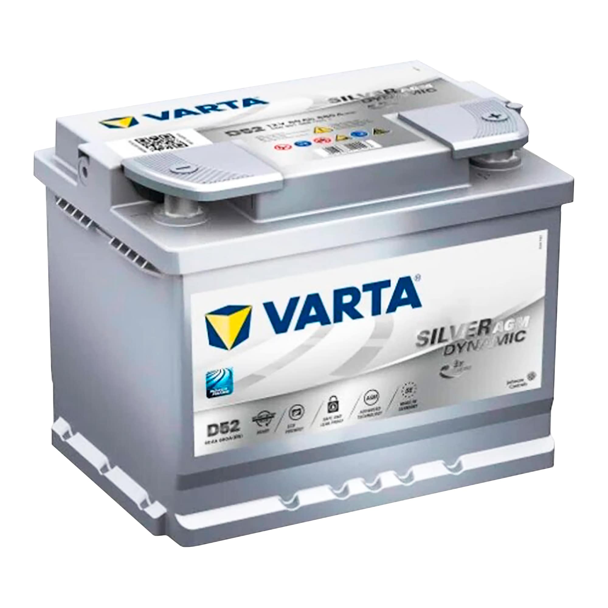 Аккумулятор Varta Silver Dynamic AGM D52 6CT-60Ah (-/+) (560 901 068)