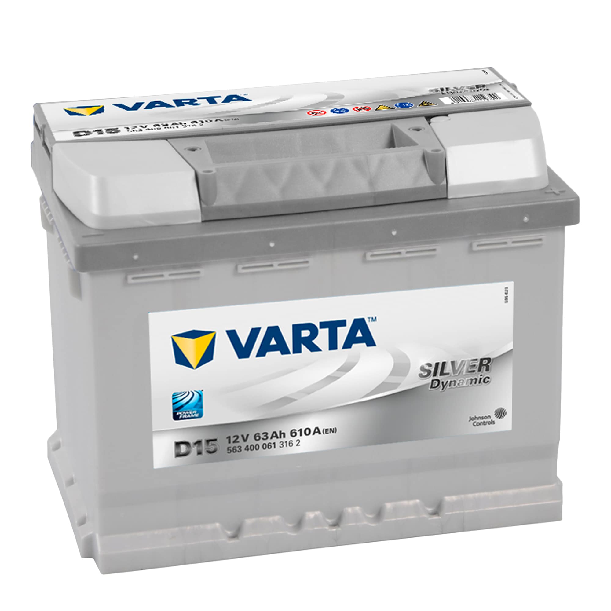 Автомобильный аккумулятор VARTA 6CT-63 АзЕ 563400061 Silver Dynamic (D15) Автомобильный аккумулятор VARTA 6CT-63 АзЕ 563400061 Silver Dynamic (D15)