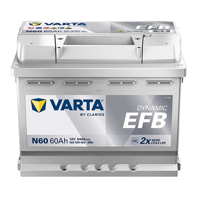 Автомобильный аккумулятор Varta Blue Dynamic EFB Start-Stop 6CT-60Ah (0) N60 640А (560500064)