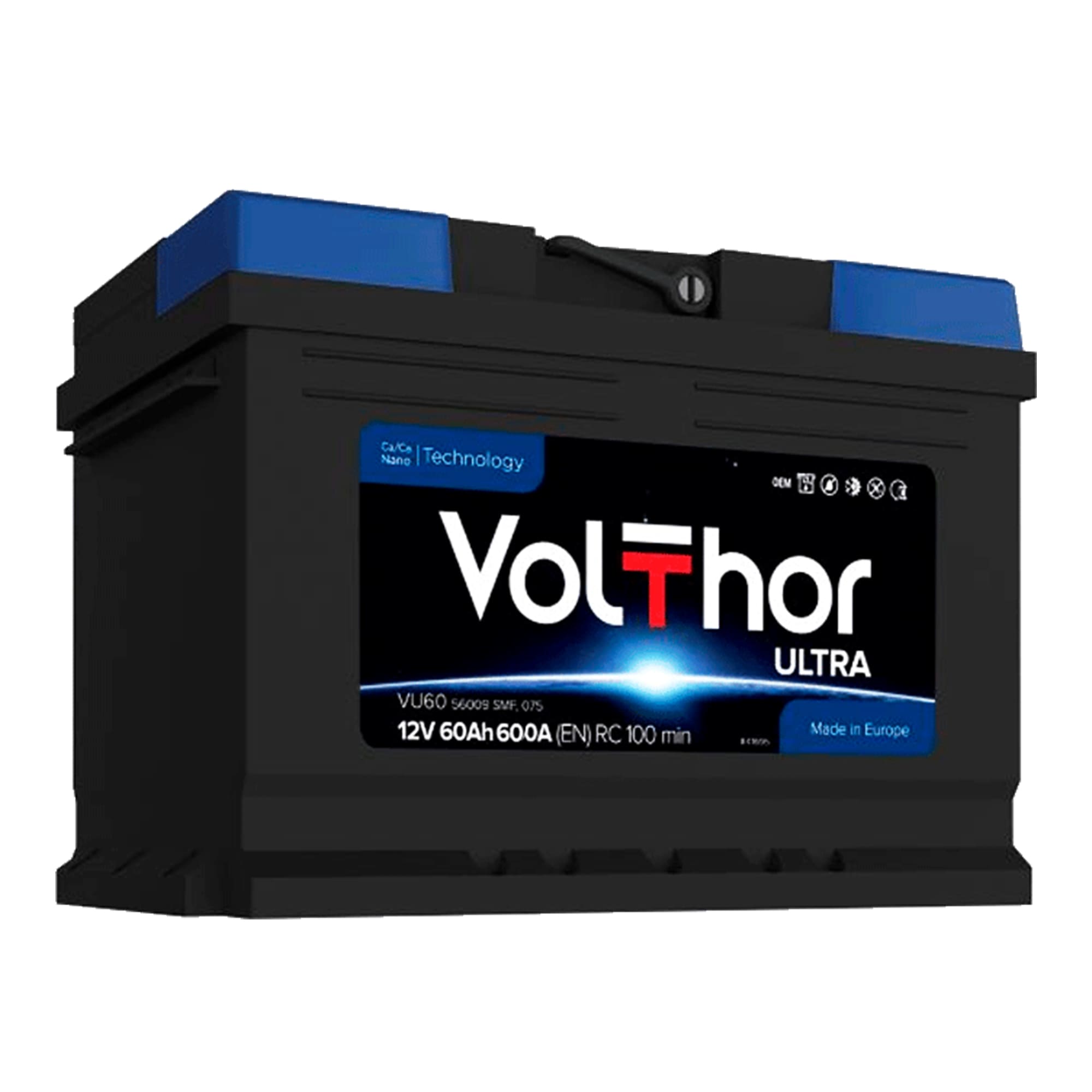 Аккумулятор Volthor Ultra 6CT-60Ah (+/-) (301760)