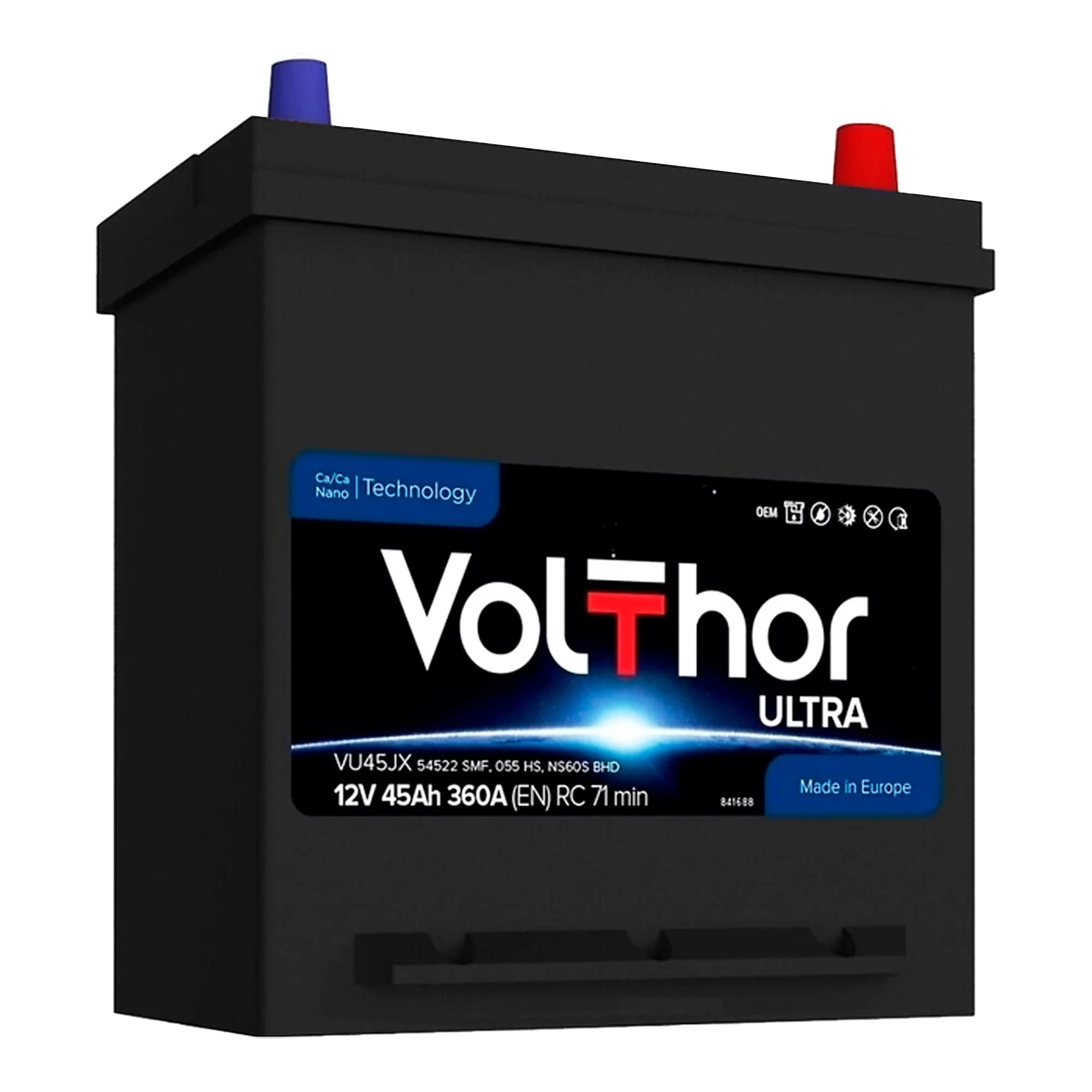 Автомобильный аккумулятор VOLTHOR 6СТ-45 АзЕ ASIA ULTRA (SMF) (301645) Автомобильный аккумулятор VOLTHOR 6СТ-45 АзЕ ASIA ULTRA (SMF) (301645)