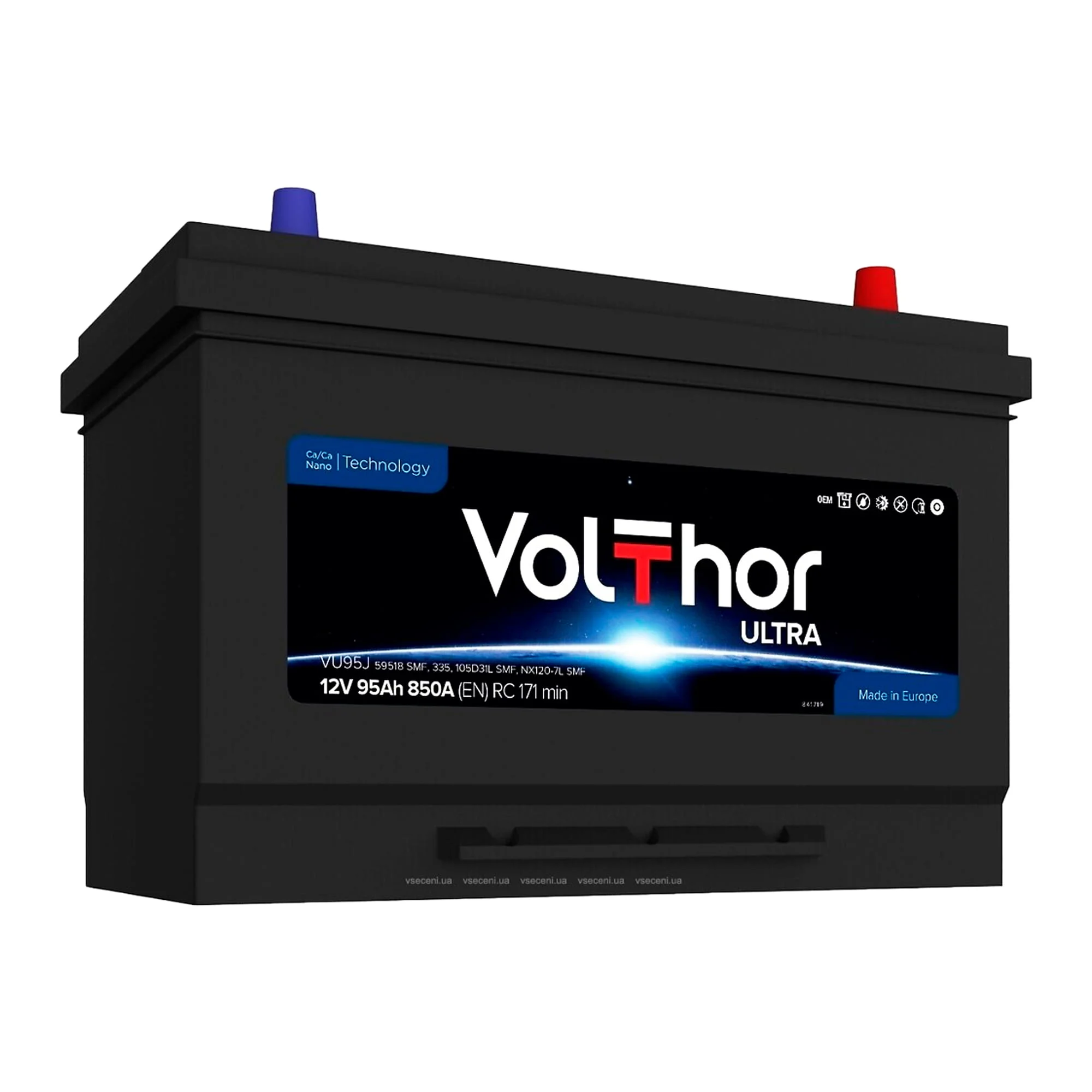 Автомобильный аккумулятор VOLTHOR 6СТ-95 АзЕ ASIA ULTRA (SMF) (301095)