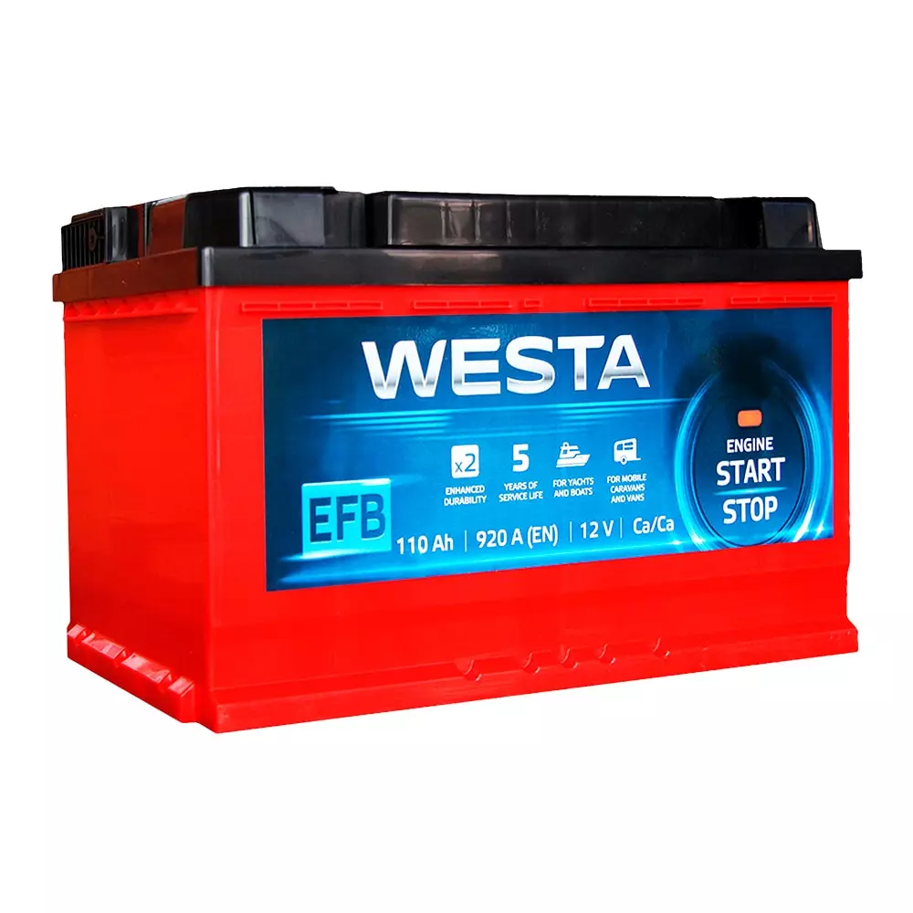Автомобільний акумулятор WESTA 6CT-110 А АзЕ RED EFB Start-Stop (WEFB1100L5)
