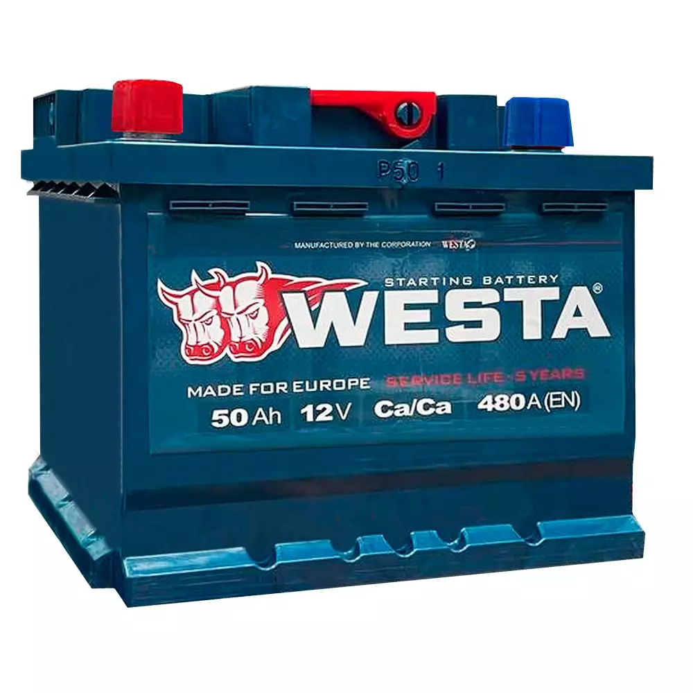 Автомобільний акумулятор WESTA 6CT-50 А Аз (19236) (WPR5001LB1)