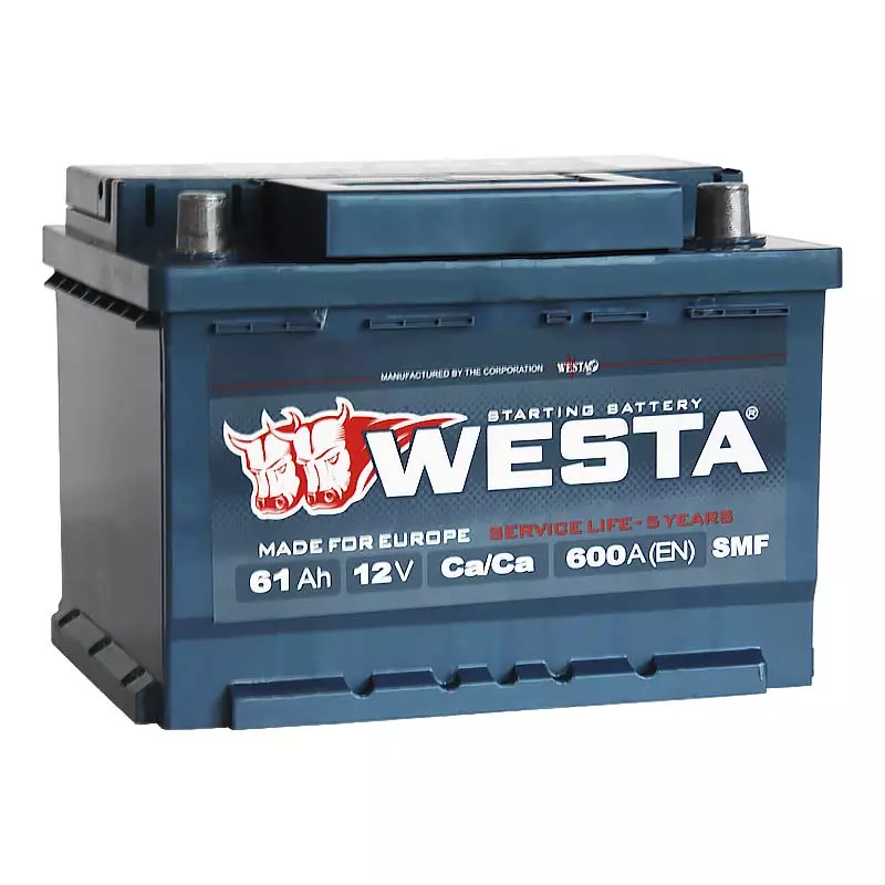 Автомобильный аккумулятор WESTA 6CT-61Аh АзЕ (WPR610)