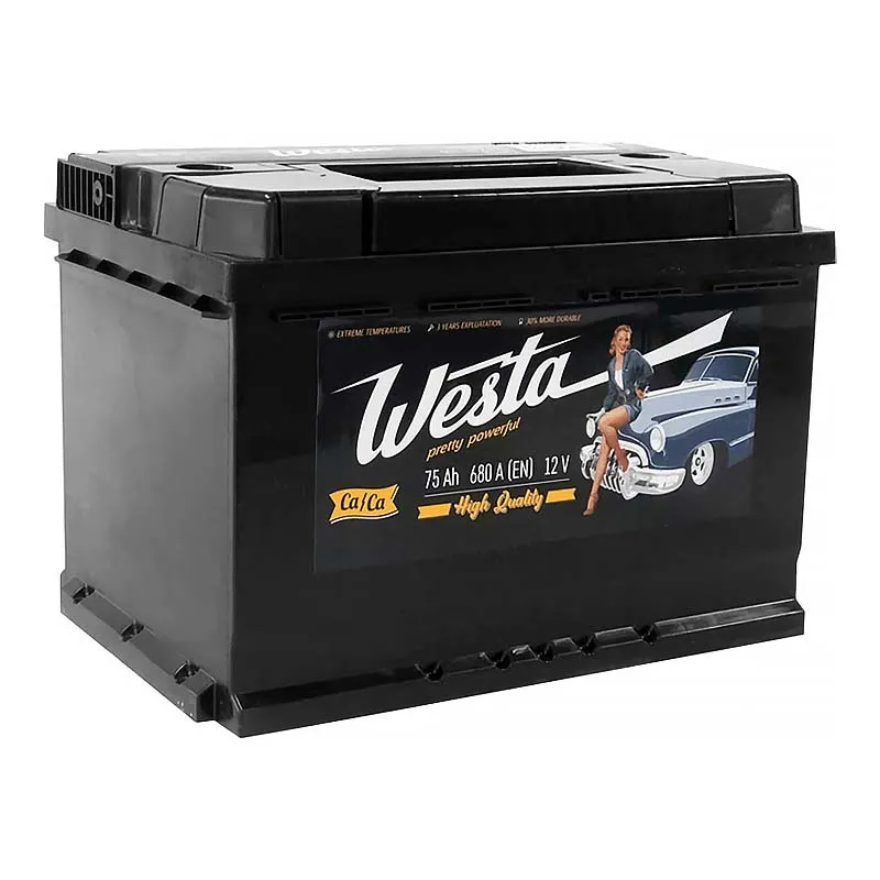 Автомобільний акумулятор WESTA Pretty Powerful 6CT-75Ah АзЕ (WPP750) Автомобільний акумулятор WESTA Pretty Powerful 6CT-75Ah АзЕ (WPP750)
