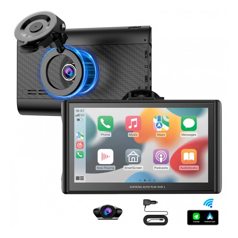 Автомобильный монитор Aspiring Auto Play DVR 1 Magnet CarPlay Android auto (DVR-S801)
