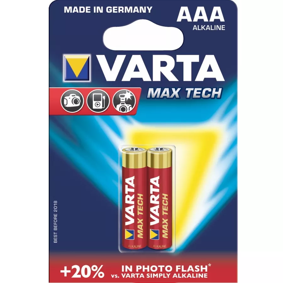 Батарейка VARTA Max Tech AAA BLI 2 (114733)
