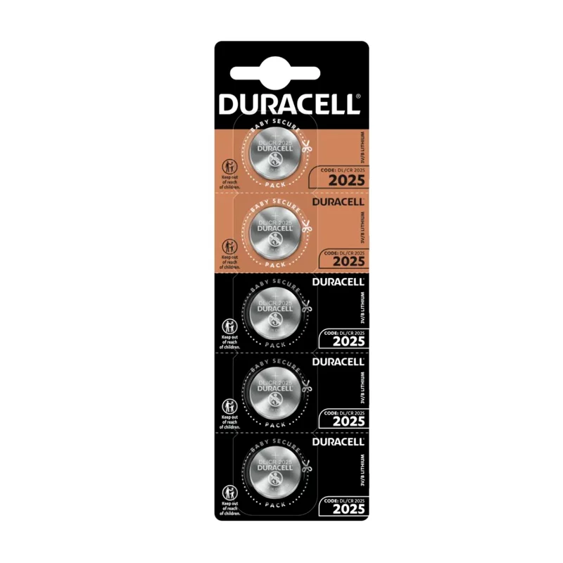 Батарейки Duracell CR 2025/DL 2025 літієві 5 шт (5010980) Батарейки Duracell CR 2025/DL 2025 літієві 5 шт (5010980)