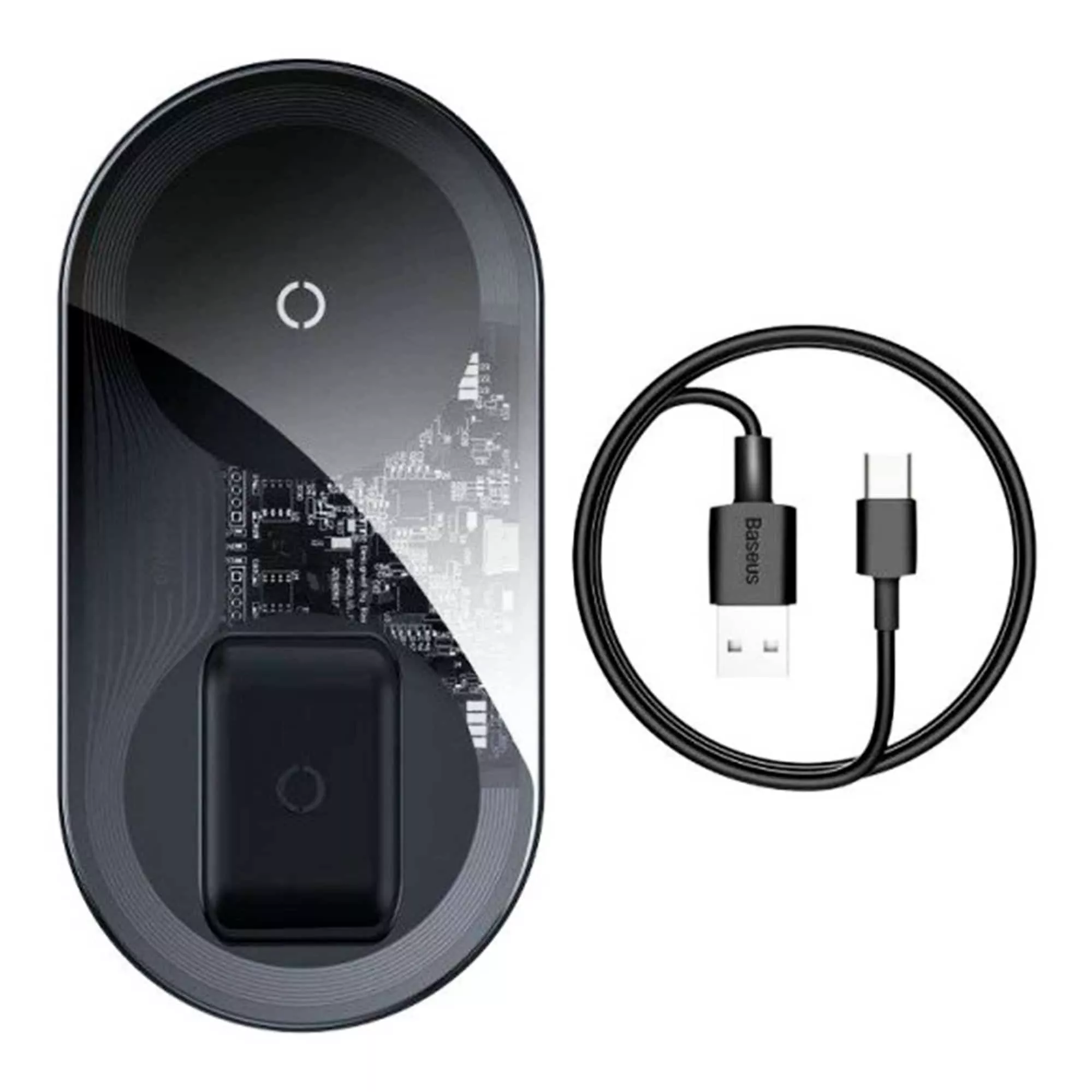 Беспроводное зарядное устройство Baseus Simple 2in1 18W Pro Edition Transparent (WXJK-CA02) Беспроводное зарядное устройство Baseus Simple 2in1 18W Pro Edition Transparent (WXJK-CA02)