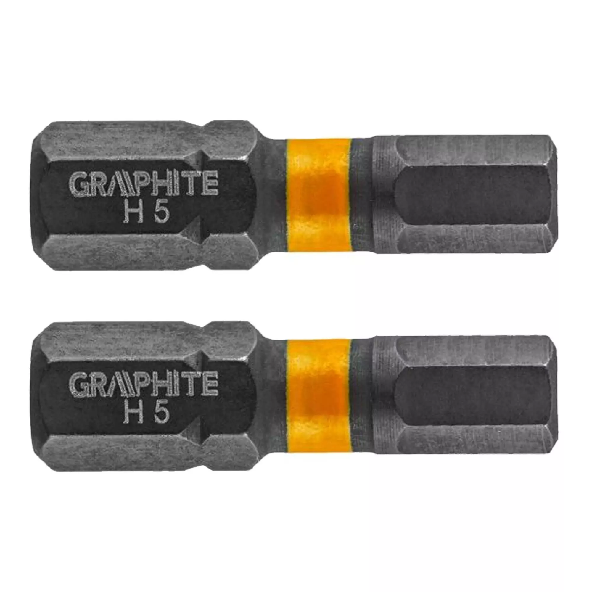Биты GRAPHITE ударные HEX5 x 25 мм 2 шт (56H508)