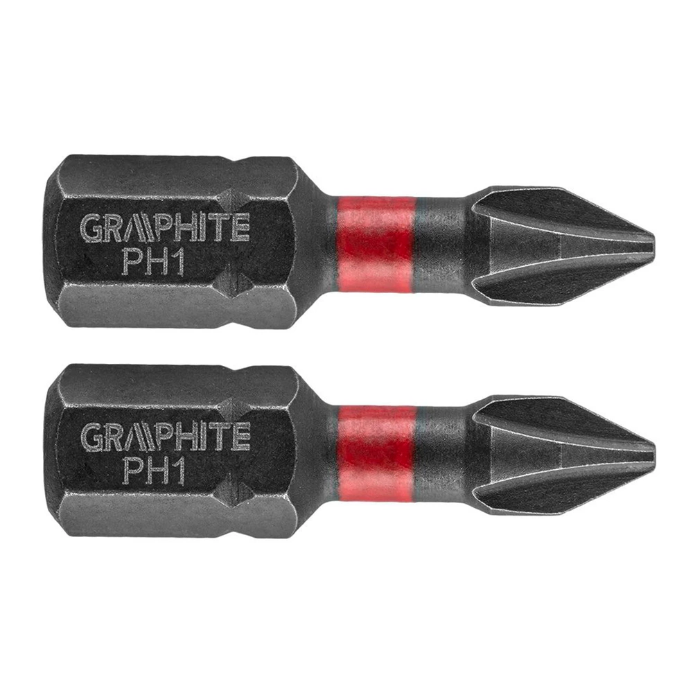 Биты GRAPHITE ударные PH1 x 25 мм 2 шт (56H500) Биты GRAPHITE ударные PH1 x 25 мм 2 шт (56H500)