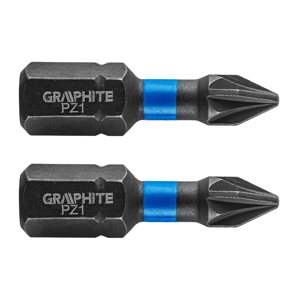 Биты GRAPHITE ударные PZ1 x 25 мм 2 шт (56H503) Биты GRAPHITE ударные PZ1 x 25 мм 2 шт (56H503)