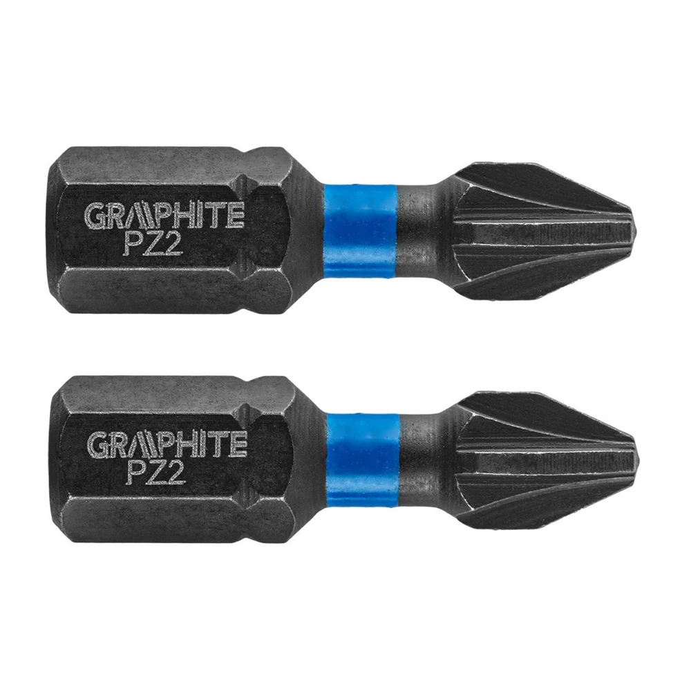 Биты GRAPHITE ударные PZ2 x 25 мм 2 шт (56H504) Биты GRAPHITE ударные PZ2 x 25 мм 2 шт (56H504)