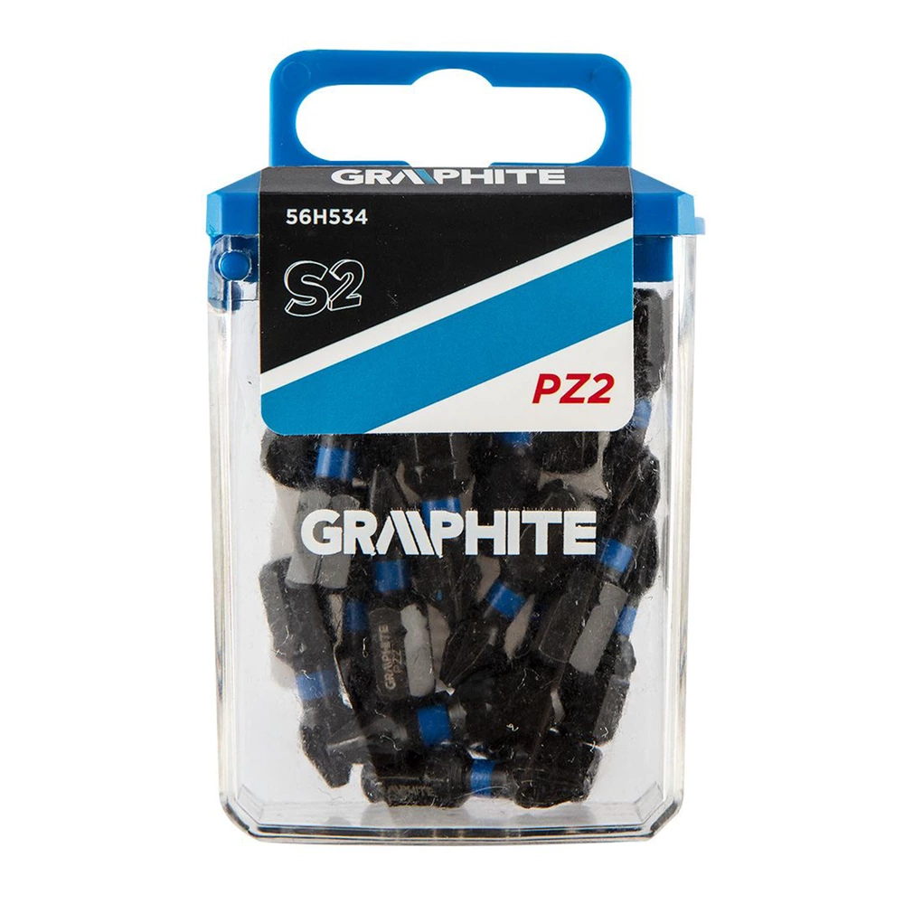 Биты GRAPHITE ударные PZ2 x 25 мм 20 шт (56H534) Биты GRAPHITE ударные PZ2 x 25 мм 20 шт (56H534)