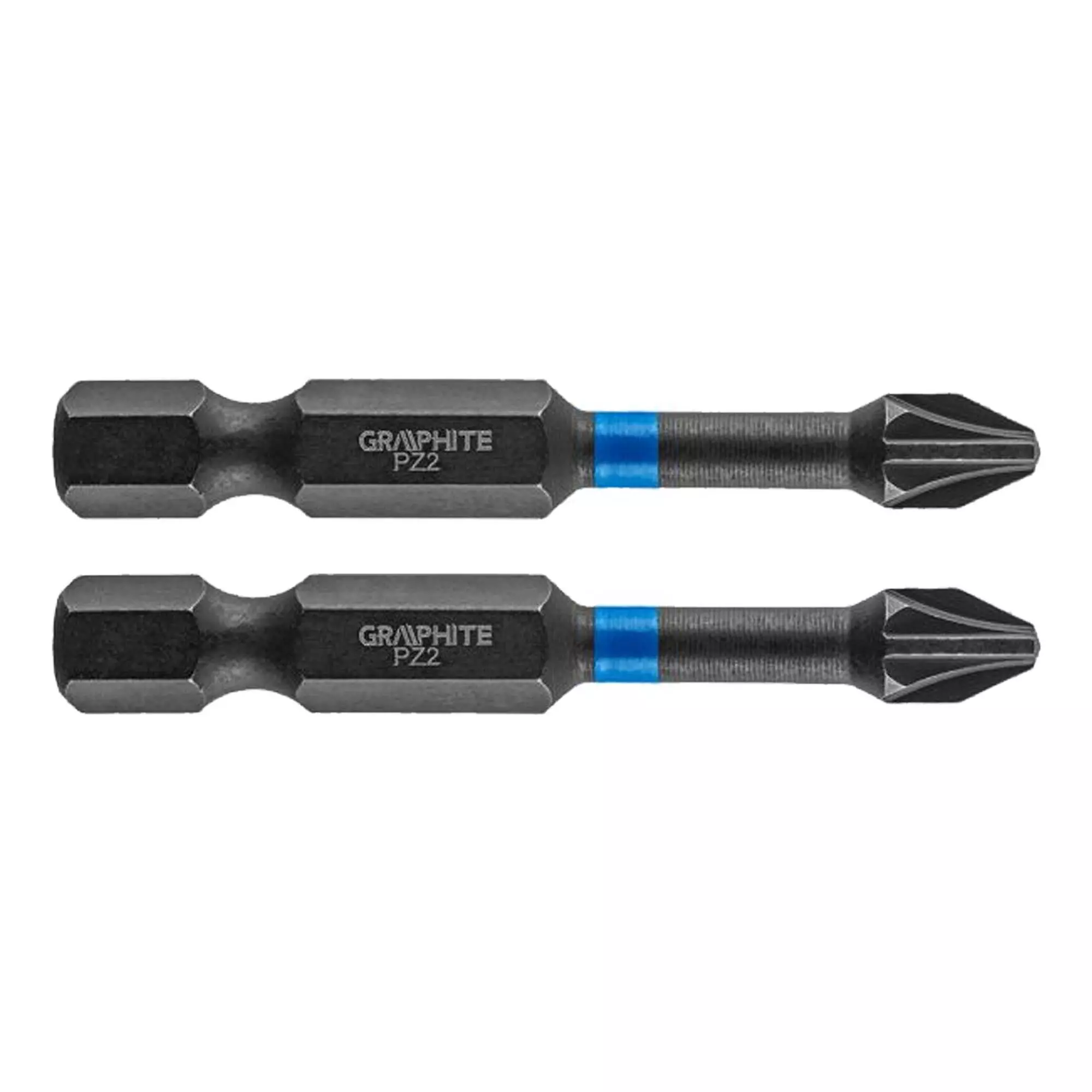 Биты GRAPHITE ударные PZ2 x 50 мм 2 шт (56H522) Биты GRAPHITE ударные PZ2 x 50 мм 2 шт (56H522)