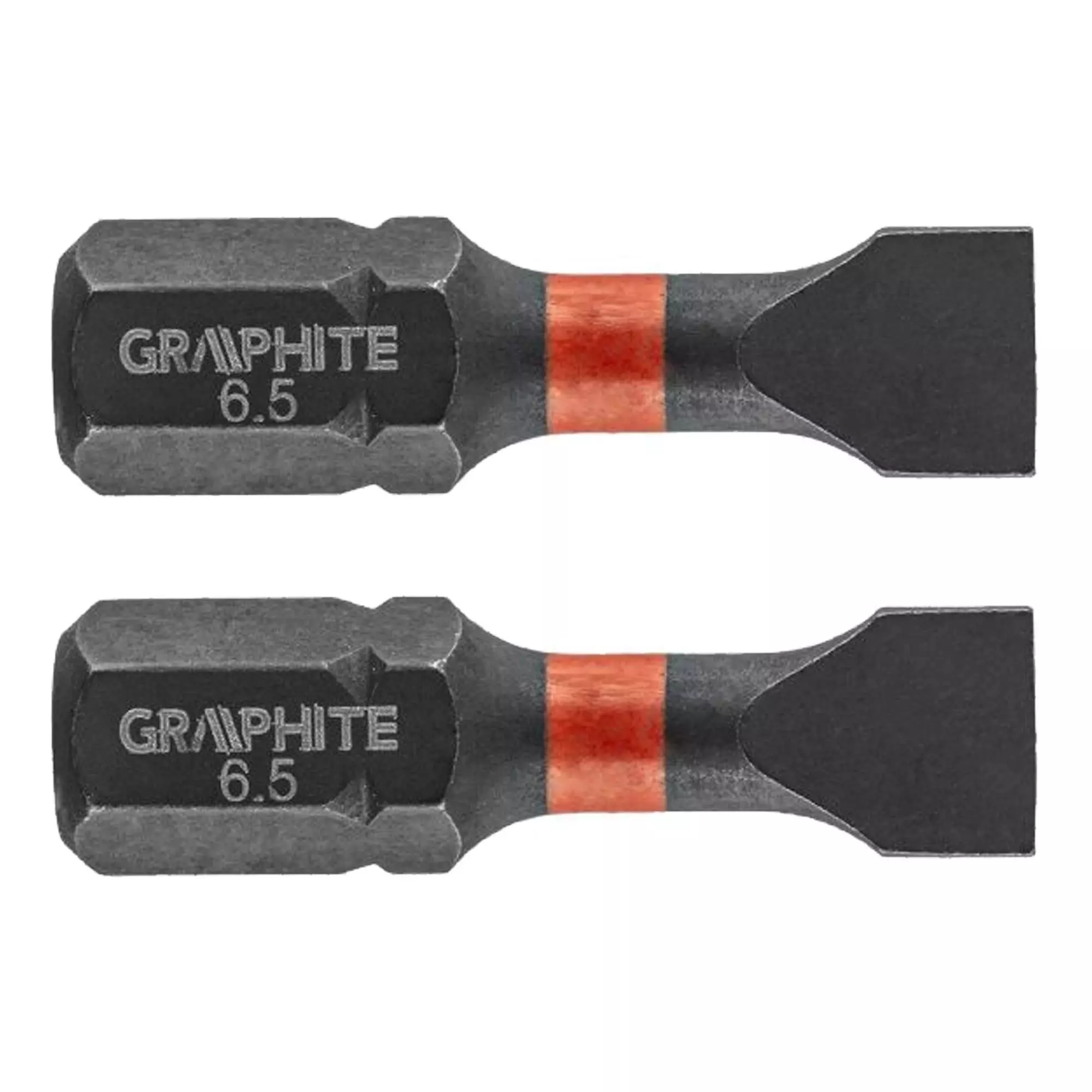 Биты GRAPHITE ударные SL6.5 x 25 мм 2 шт (56H511) Биты GRAPHITE ударные SL6.5 x 25 мм 2 шт (56H511)