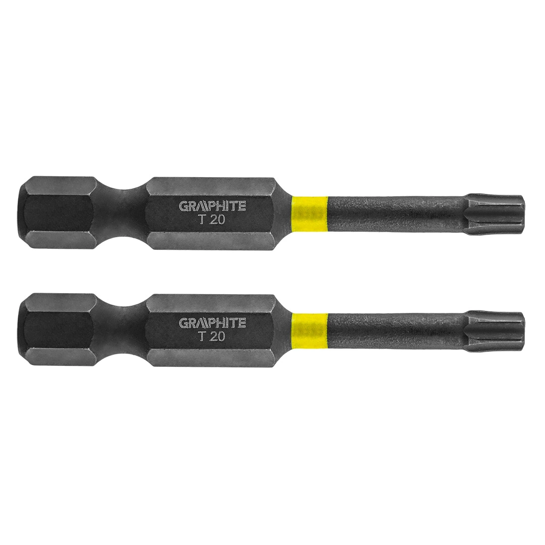 Биты GRAPHITE ударные TX20 x 50 мм 2 шт (56H525) Биты GRAPHITE ударные TX20 x 50 мм 2 шт (56H525)