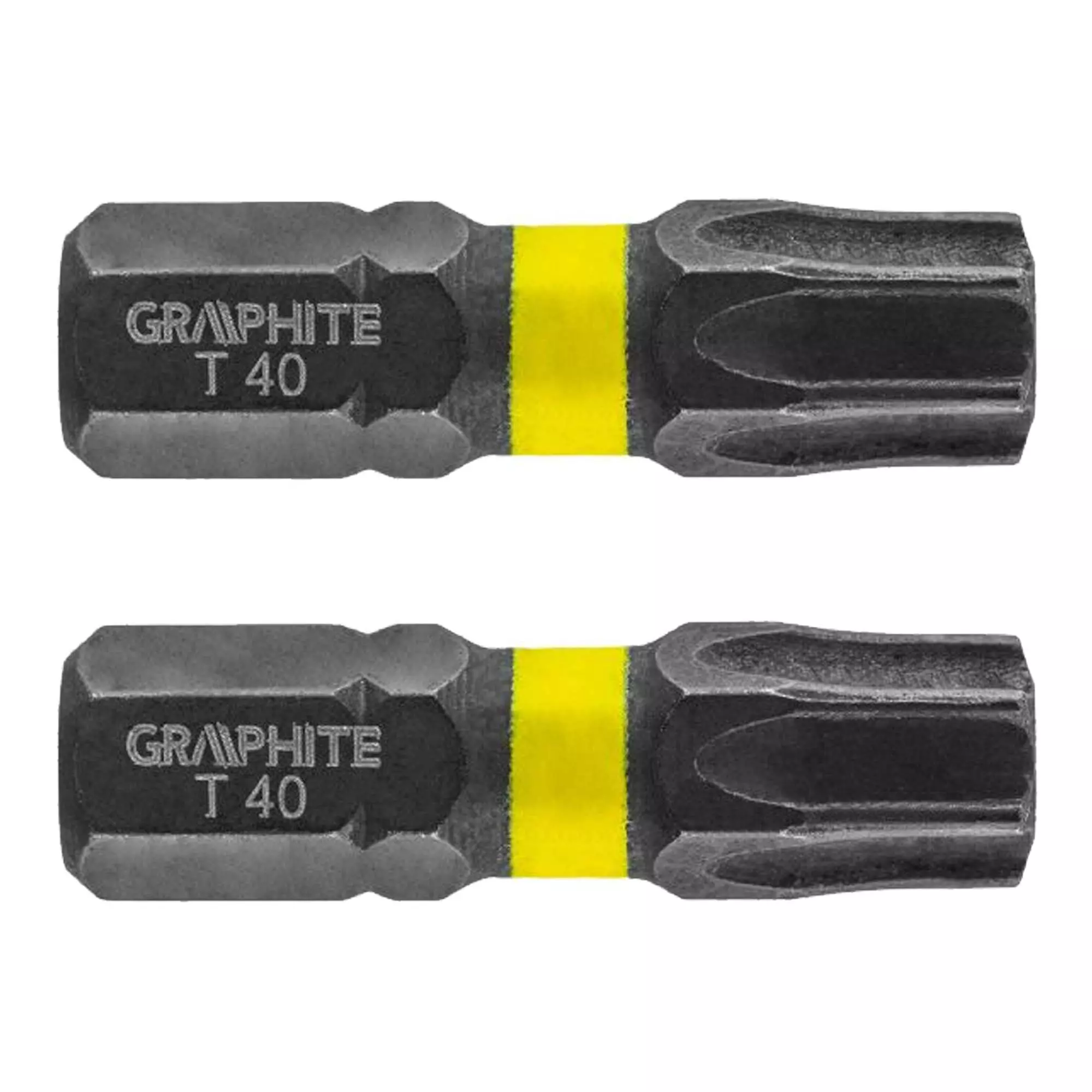 Біти GRAPHITE ударні TX40 x 25 мм 2 шт (56H517) Біти GRAPHITE ударні TX40 x 25 мм 2 шт (56H517)