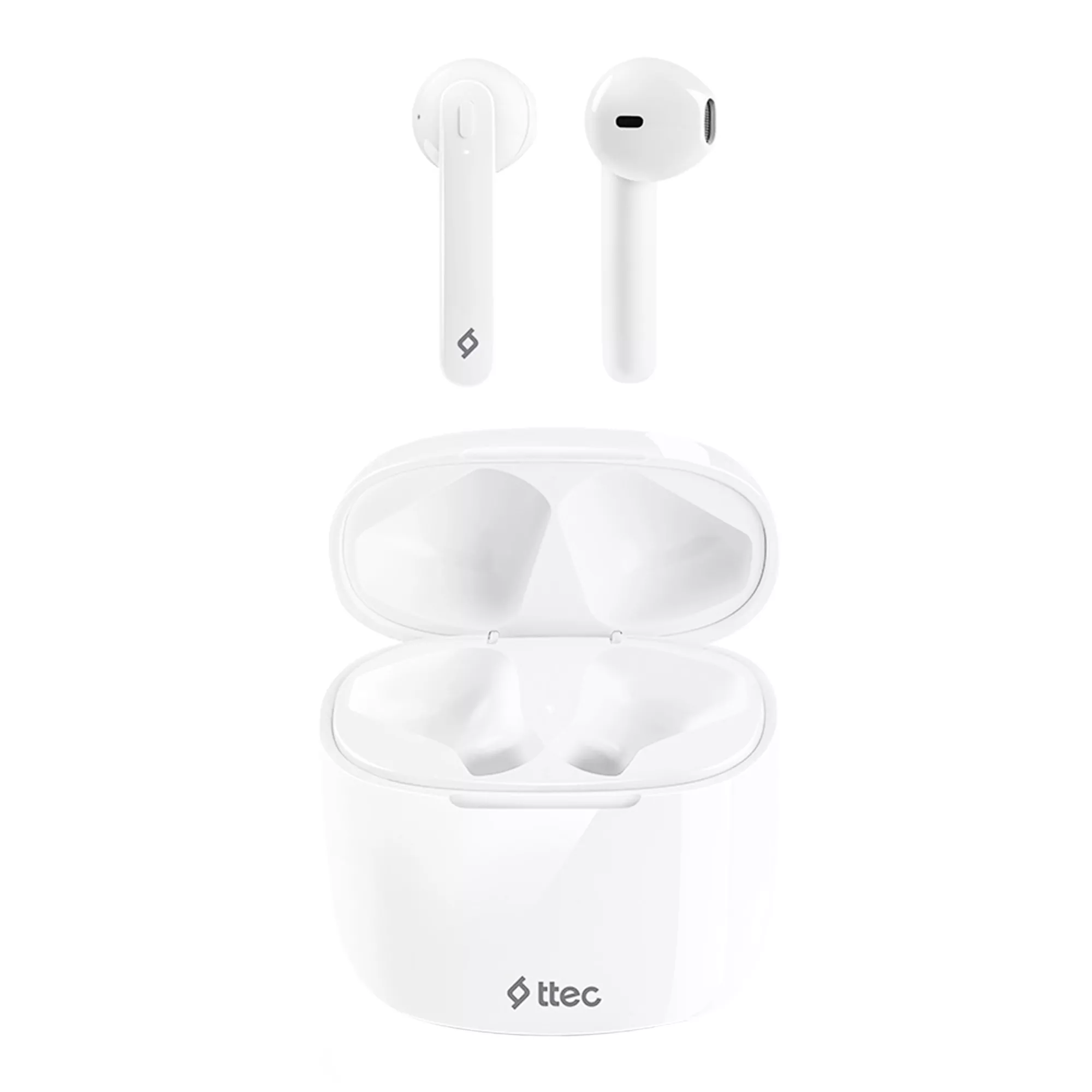 Наушники Ttec AirBeat LiteTrue Wireless Headsets White (2KM129B) Наушники Ttec AirBeat LiteTrue Wireless Headsets White (2KM129B)