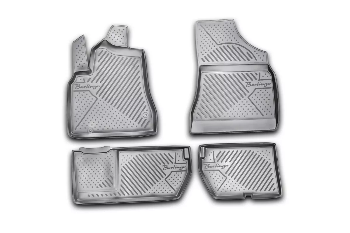 C000000001 Коврики 3D в салон CITROEN Berlingo B9 2008->, 4 шт. (полиуретан)