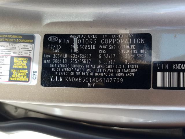 KIA Sedona LX 2016