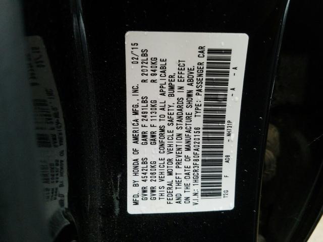 Honda Accord EXL 2015